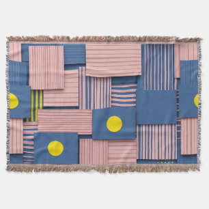 Retro Abstract Brushstroke (5) Throw Blanket