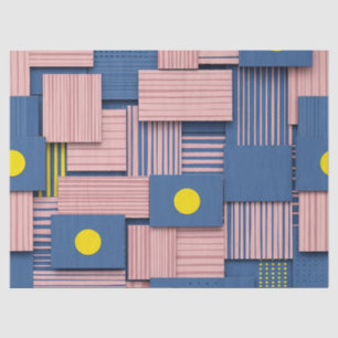 Retro Abstract Brushstroke (5) Tissue Paper