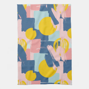 Retro Abstract Brushstroke (6) Kitchen Towel