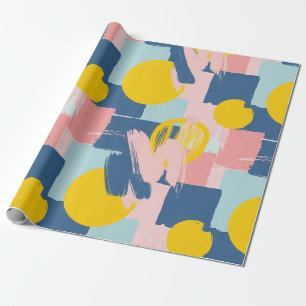 Retro Abstract Brushstroke (6) Wrapping Paper