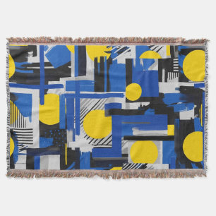 Retro Abstract Brushstroke (7) Throw Blanket