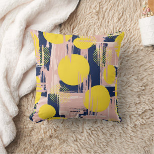 Retro Abstract Brushstroke (8) Throw Pillow