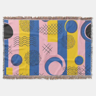 Retro Abstract Brushstroke (9) Throw Blanket