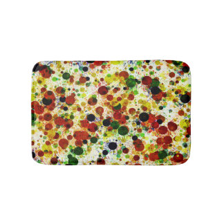 Retro Abstract Circles & Dots Bath Mat