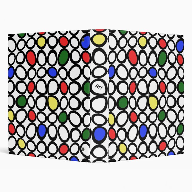 Retro Abstract Fun Art Notebook Binder (Background)