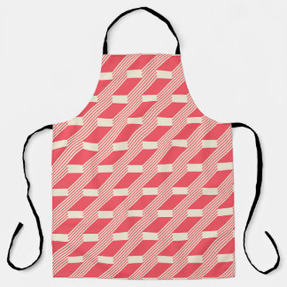 Retro Abstract Geometric, Vintage Stairs. Apron