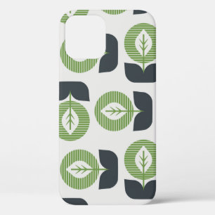 Retro Abstract Leaves: Seamless Vintage Style iPhone 12 Case