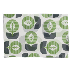 Retro Abstract Leaves: Seamless Vintage Style Pillowcase