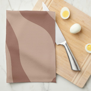 Retro Abstract Mocha Mousse 02 Kitchen Towel