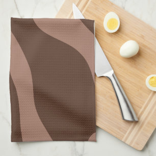 Retro Abstract Mocha Mousse 03 Kitchen Towel