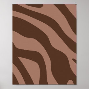 Retro Abstract Mocha Mousse 03 Poster