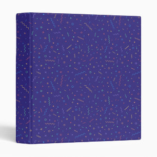 Retro Abstract Neon Pattern Binder