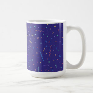 Retro Abstract Neon Pattern Coffee Mug