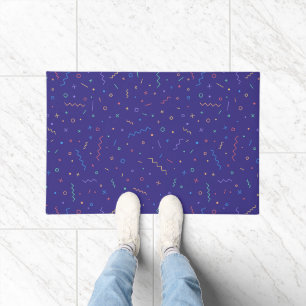 Retro Abstract Neon Pattern Doormat
