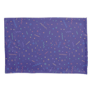 Retro Abstract Neon Pattern Pillowcase