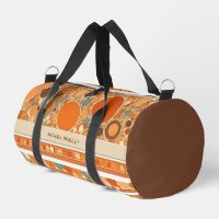 Retro Abstract Orange Circle Pattern Personalized