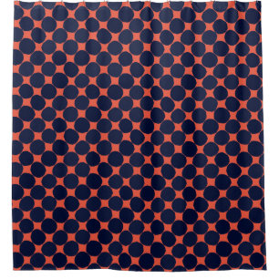 Retro Abstract Pattern Dots Black and orange