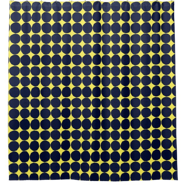 Retro Abstract Pattern Dots Black and yellow (Front)