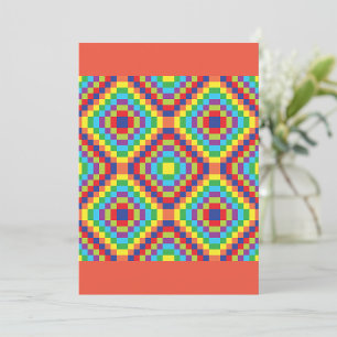 Retro Abstract Pattern Invitation
