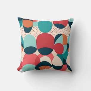 Retro Abstract Pebble Pillow