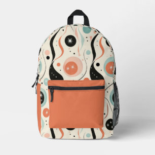 Retro Abstract Printed Backpack