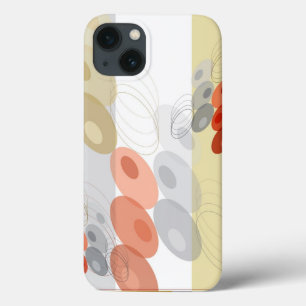Retro Abstract Red & Grey Mod Bubbles Pattern Case