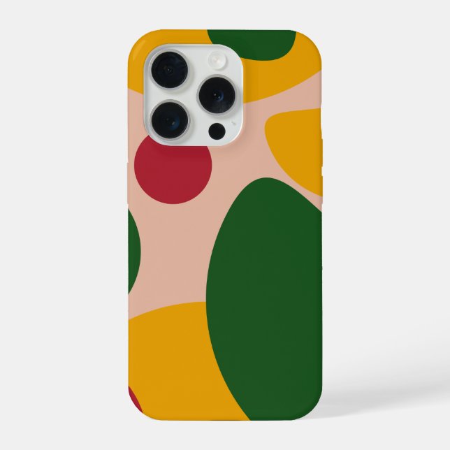 Retro Abstract Shapes – Bold Geometric Pattern iPhone Case (Back)