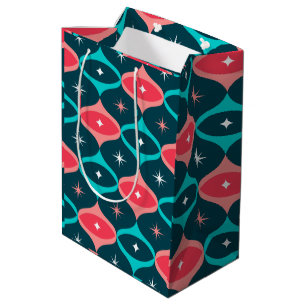 Retro Abstract Teal and Coral Gift Bag