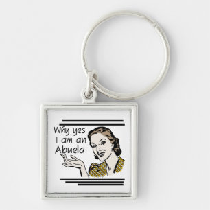 Retro Abuela Gifts Keychain