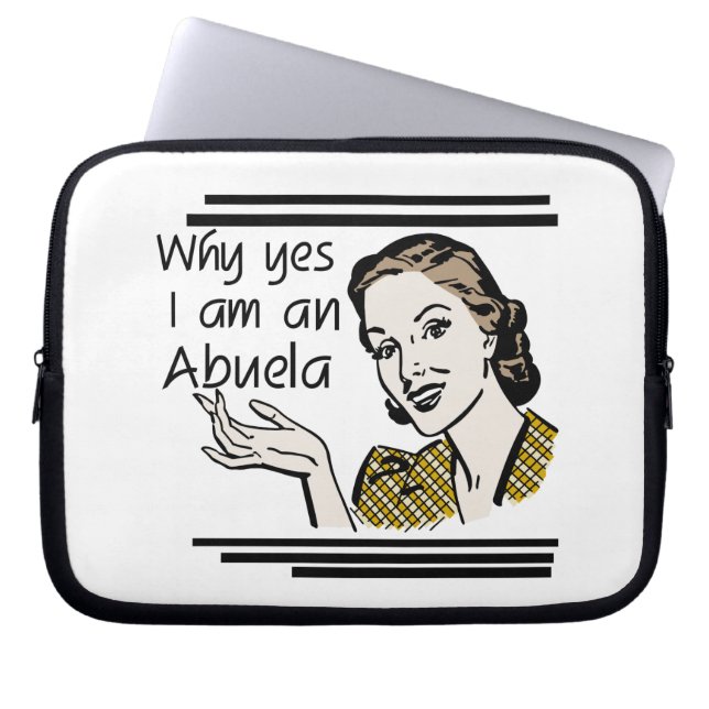 Retro Abuela Gits Laptop Sleeve (Front)