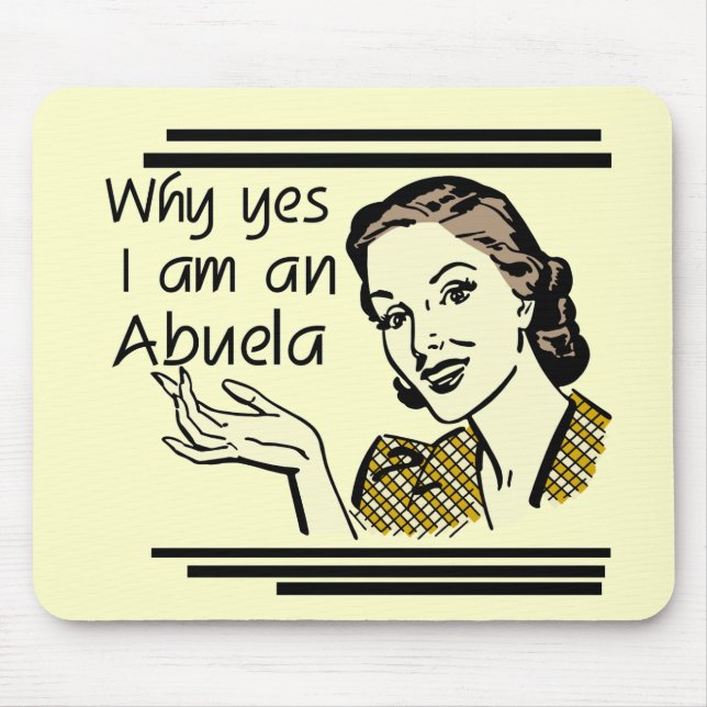 Retro Abuela T-shirts and Gifts Mouse Pad (Front)