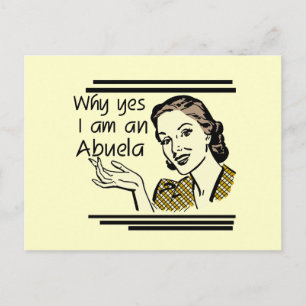 Retro Abuela T-shirts and Gifts Postcard
