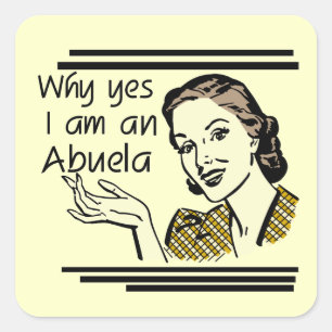 Retro Abuela T-shirts and Gifts Square Sticker