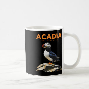 Retro Acadia National Park Atlantic Puffin Bird Lo Coffee Mug