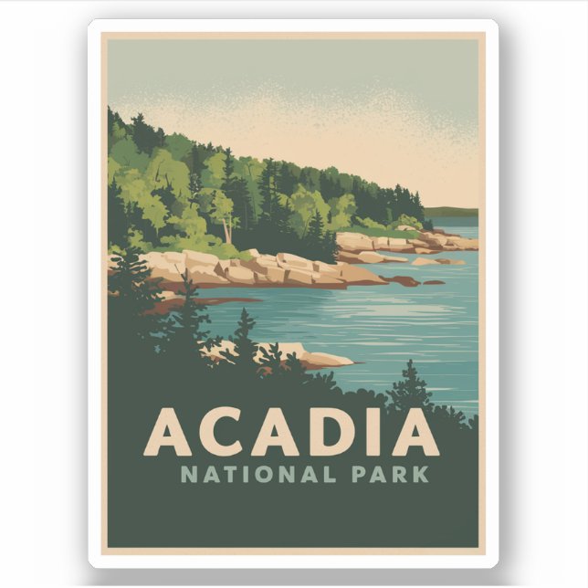 Retro Acadia National Park Bar Harbour (Front)
