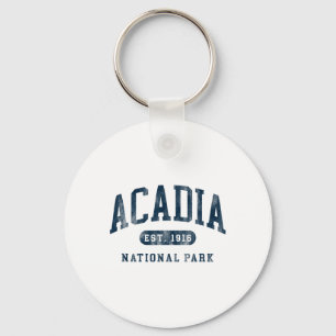 Retro Acadia National Park Maine Est 1916 Mens Wom Keychain