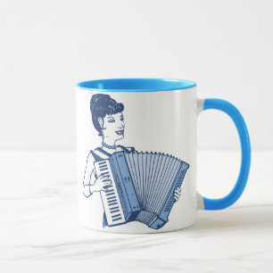 Retro Accordion Lady Mug