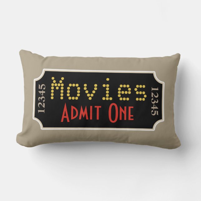 Retro Accueil Théâtre Movie Billets cinéma Coussin (Recto)