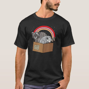 Retro Adopt A Cat Forbidden Cats Raccoon Opossum T-Shirt