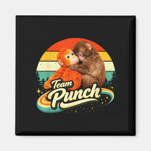 Retro adorable cute baby monkey punch men women magnet