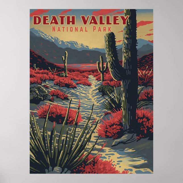 Retro Adventure in Death Valley (National Park) Poster (Front)