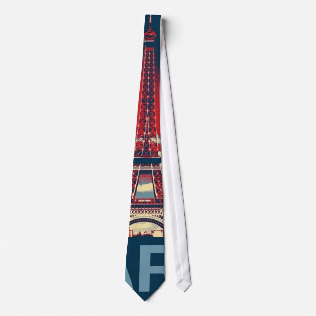 retro Advertisement France Paris Effiel Tower Tie (Front)