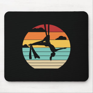Retro Aerial Yoga Aerialist Gymnastics Dancer Aeri Mouse Pad