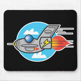retro aeroplane jet mouse pad