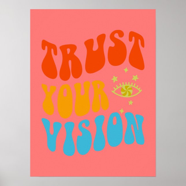 Retro Aesthetic Wall Art for Girls, Tweens, Teens (Front)