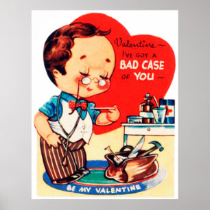 Rétro affiche vintage mignonne de docteur de