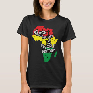 Retro African Map Afro Pride Black History Month C T-Shirt