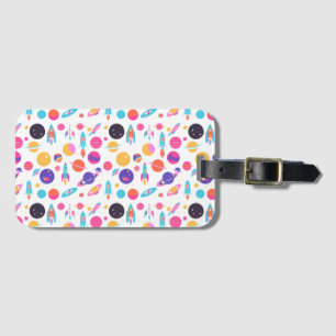 Retro AI Generated Space Luggage Tag