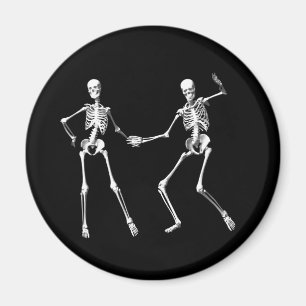 Rétro aimant de danse de squelettes