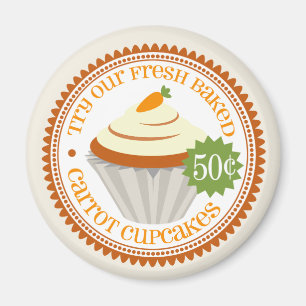 Rétro aimant de gâteau à la carotte